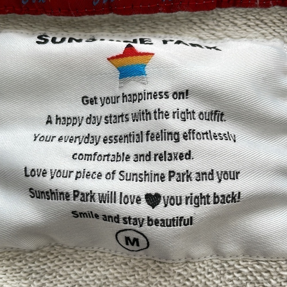 Sunshine Park Jolie Star Side Zip Sweatshirt Size Medium - Picture 5 of 8